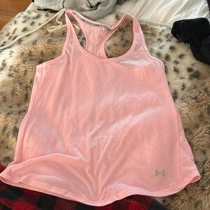 Pink underarmour running tank top